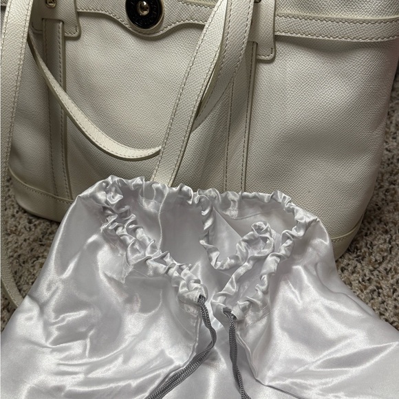 Dooney & Bourke Logo Lock Tote Bag in White - Picture 15 of 15